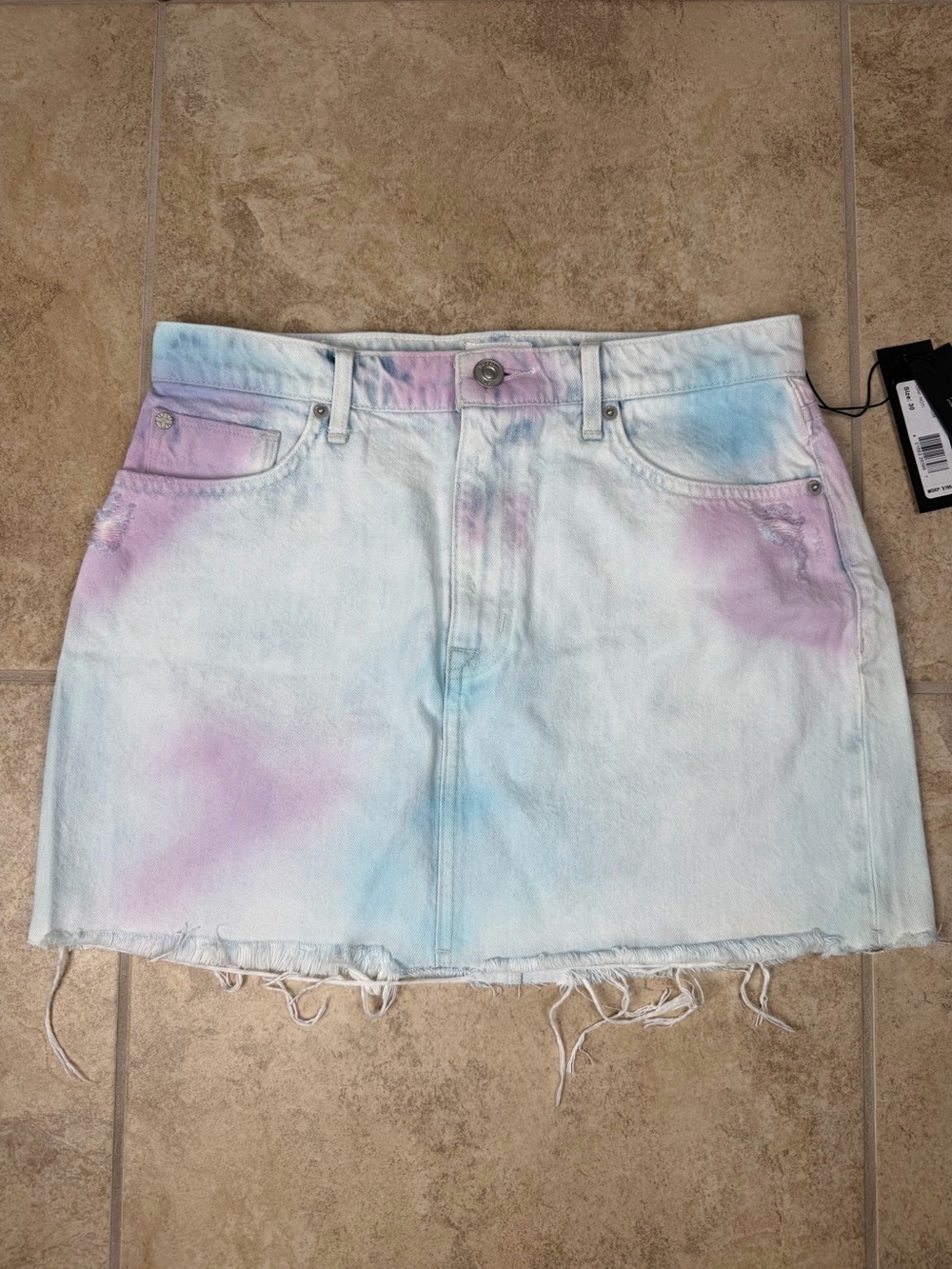 Hudson Jeans The Viper Tie Dye Mini Skirt Size:  30 - Picture 11 of 15